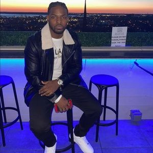 BORG COLLAR MOTO BIKER JACKET